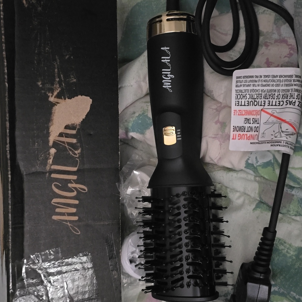 ANGILALA ,Dual Voltage, Air Dryer  Brush,SM-6129A,W 2 Int. Travel Adapters